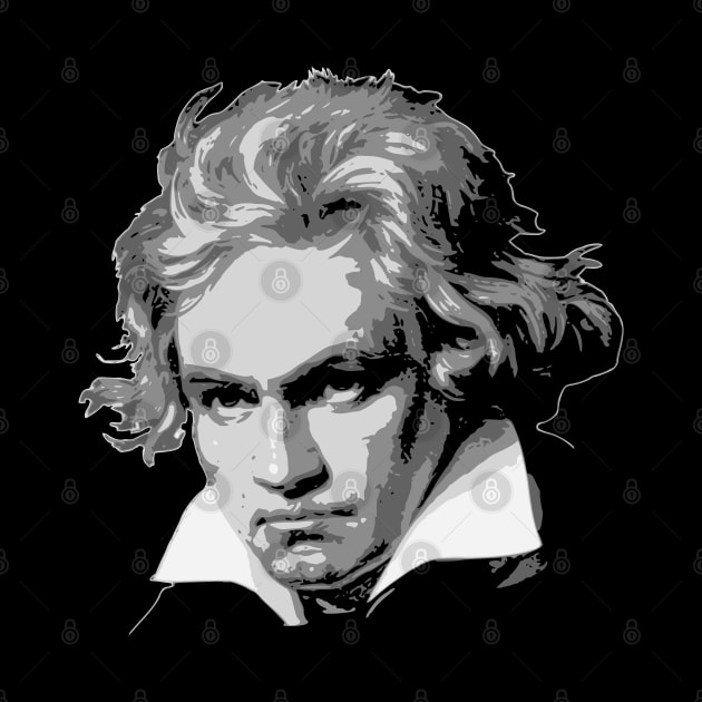 Beethoven Black and White by Nerd_art