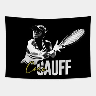 Coco Gauff Tennis Champion Tapestry