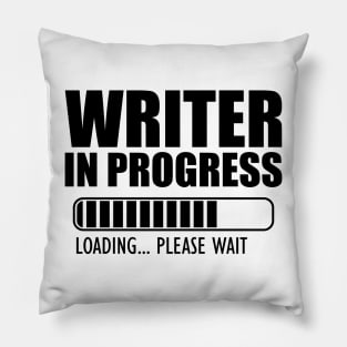 Writer in progress loading Pillow