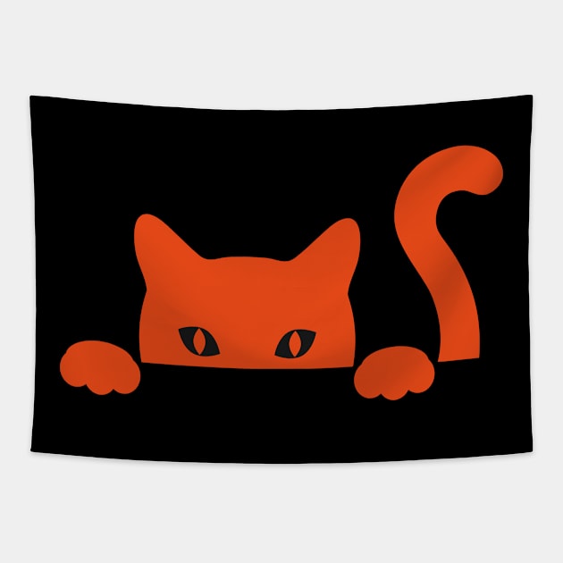 Red Cat Tapestry by taoistviking