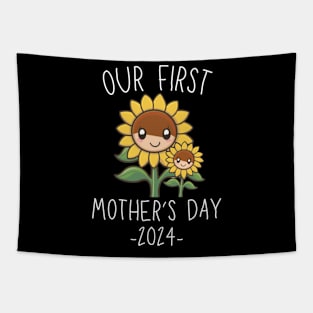 Sunflower Love: Celebrating Our First Mother's Day Together Tapestry