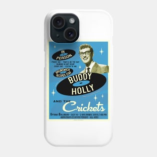 Buddy Holly In Person (Blue) Phone Case