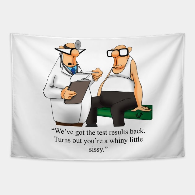 Funny Spectickles Medical Health Cartoon Humor Tapestry by abbottcartoons