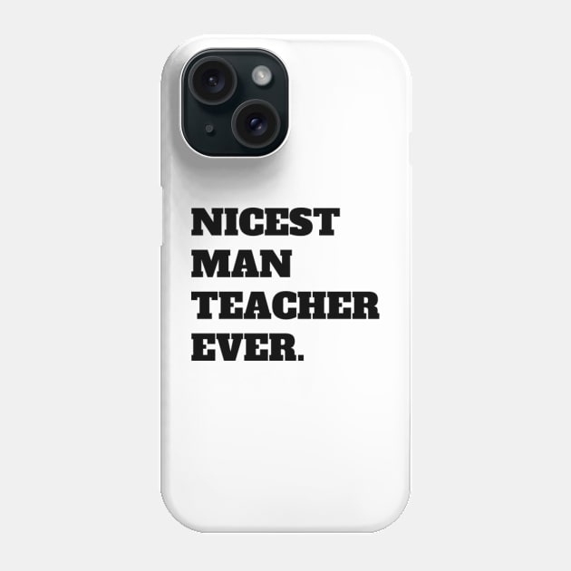 Nicest Mean Teacher Ever T-Shirt Womens Casual Short Sleeve Crew Neck Shirts Letter Graphic Tops Funny Teacher Gifts Phone Case by Albi