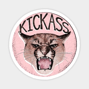 Kickass Large Cat Roaring Magnet