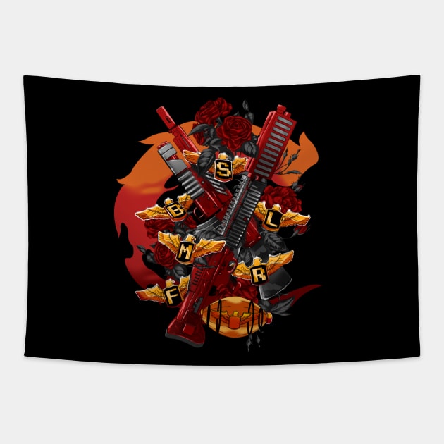 Live Thirty Lives (Red Version) Tapestry by manoystee