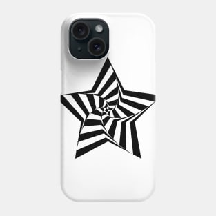 Twisting Black and White Star Phone Case