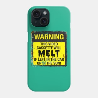 Retro VHS Heat Warning Label Phone Case