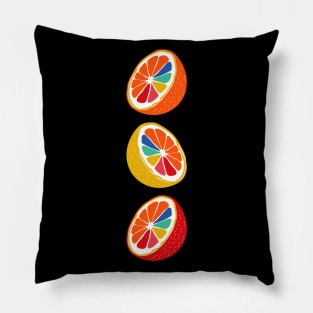 Cool Rainbow Citrus Fruit Pillow