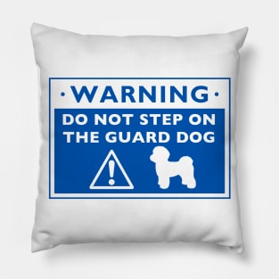 Funny Maltese Guard Dog Warning Pillow