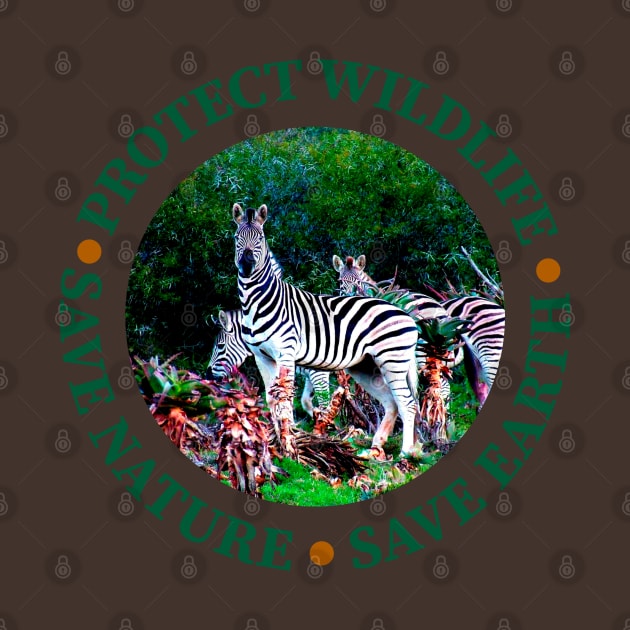 Wildlife Conservation Earth Day Zebras by PathblazerStudios