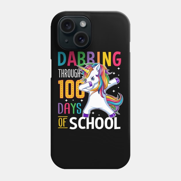 Dabbing Through 100 Days Of School For Student Teacher Phone Case by HCMGift