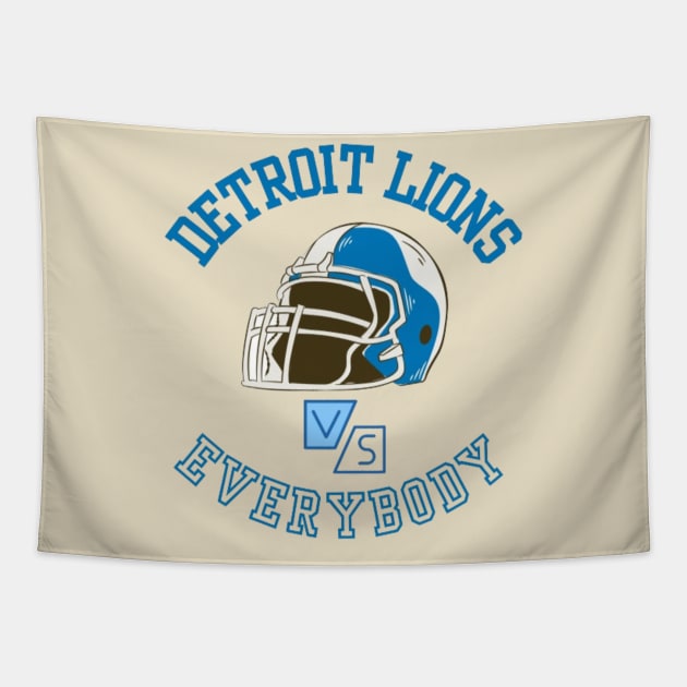 DETROIT LIONS VS EVERYBODY Tapestry by Alexander S.