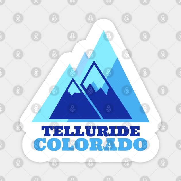 Telluride Colorado Mountain Traveler in Blue Magnet by cricky