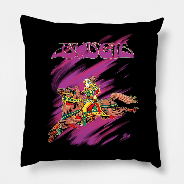 Budgie Band Firsrt Album 1971 Pillow by Lima's