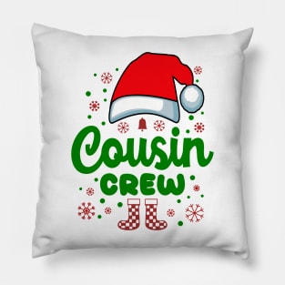 Cousin Christmas Santa Hat Family Green Red Pillow