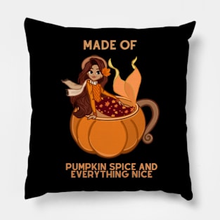 Pumpkin Spice Mermaid Pillow