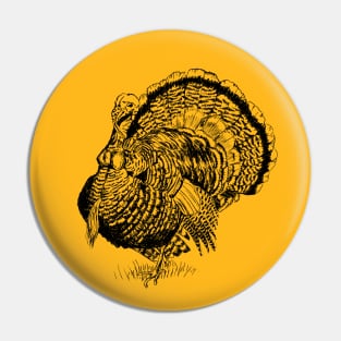 Wild Turkey Print Pin