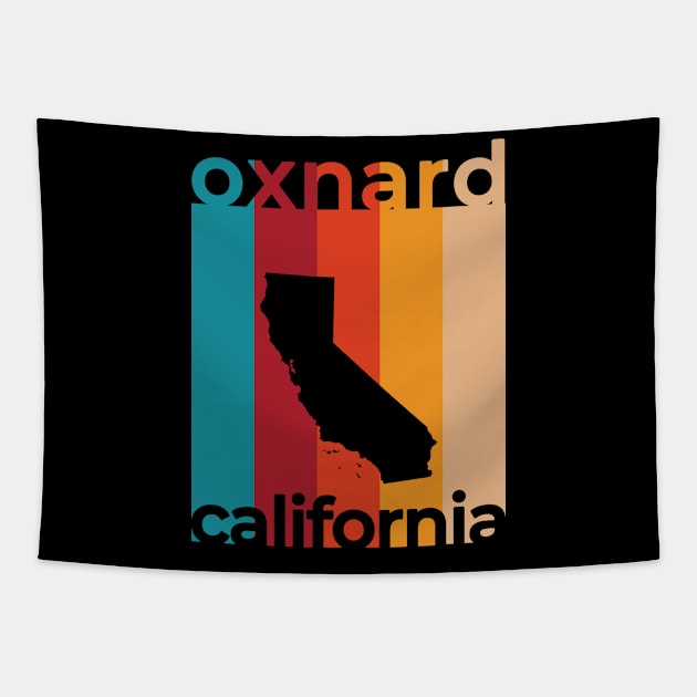 Oxnard California Retro Tapestry by easytees