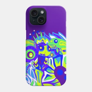 psychedelic android ecopop Phone Case