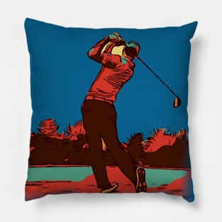 Golf Sport, Golfing for Golfer Pillow