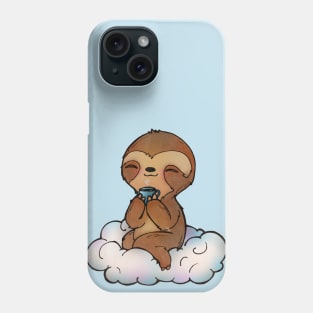 Kawaii Sloth Sipping on Coffee Phone Case