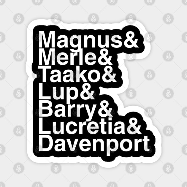 Red Robes Helvetica List Magnet by DennisMcCarson