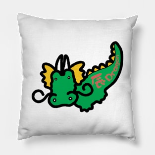 Chinese Zodiac Dragon Doodle Art Pillow