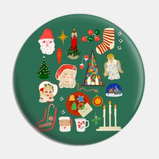 Vintage Christmas Decorations Pin