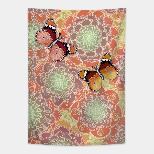 Butterfly Obsession Tapestry by micklyn
