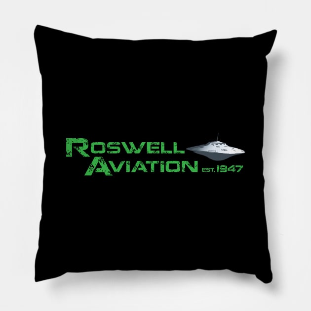 Roswell Aviation Pillow by Stacks