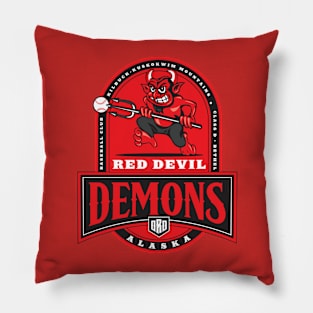 Red Devil Alaska Demons Pillow