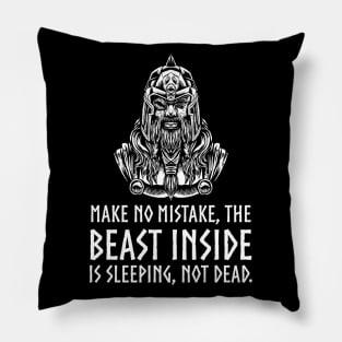 Motivational Viking Mythology - The Beast Inside - God Odin Pillow