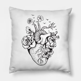 heat anatomical floral Pillow