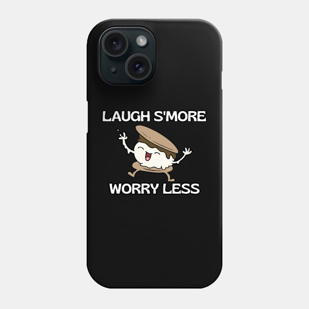 Laugh s’more worry less | Cute Smore Pun Phone Case by Allthingspunny