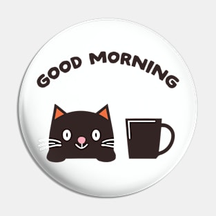 good morning cat Pin