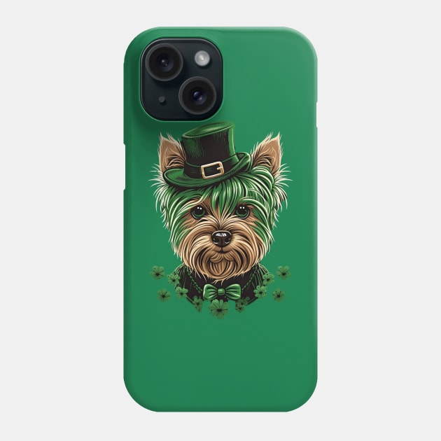 Yorkshire Terrier St. Patrick's Day Phone Case by JayD World