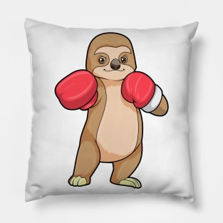 Sloth as Boxer with Boxing gloves Pillow