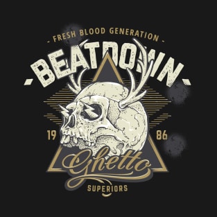 Halloween Skeleton Skull - Beat Down T-Shirt