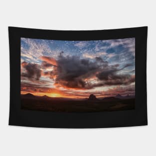 Glass House Sunset Tapestry