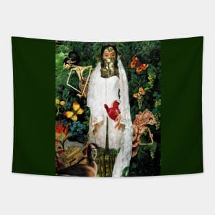 Forest Goddess Green Witch Javanese Puppet Wayang Artemis Tapestry