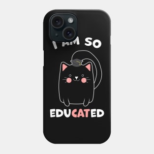 Black Cat Graduation Gift Cat Lover Phone Case