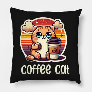 Coffee Cat Lover Gifts Pillow