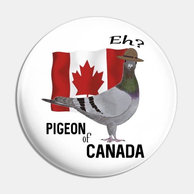 Pigeon of Canada Pin by KC Morcom aka KCM Gems n Bling aka KCM Inspirations