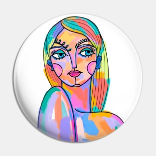 NEON GIRL Pin