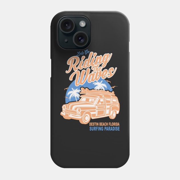 Destin Beach Florida Surfing Paradise Phone Case by bougieFire