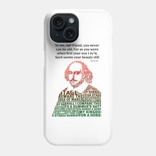 shakespeare birthday art sonnet 401 Phone Case