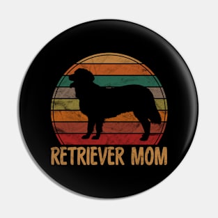 Retro Retriever Mom Gift Dog Lover Pet Mother Retriever Mama Pin