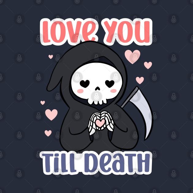 Cute funny gift for valentine's day - Love you till death by Yarafantasyart