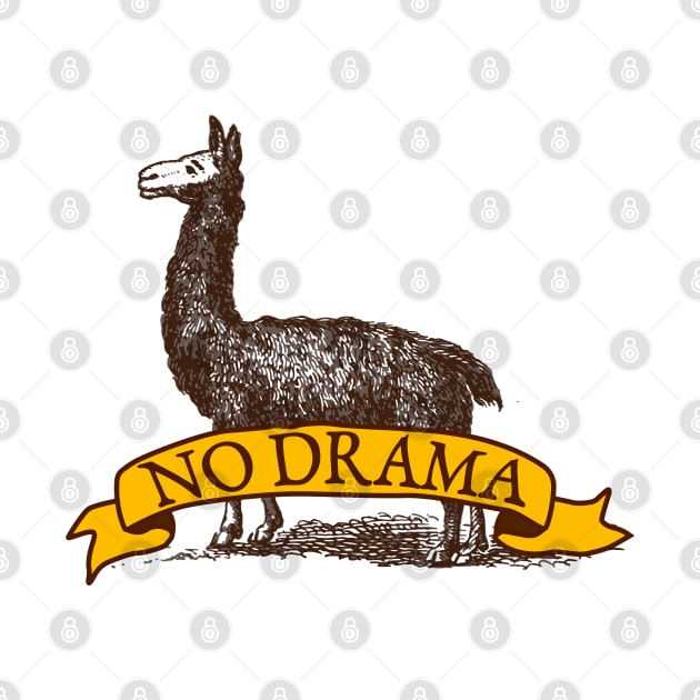 Vintage Llama No Drama cool design by olivergraham